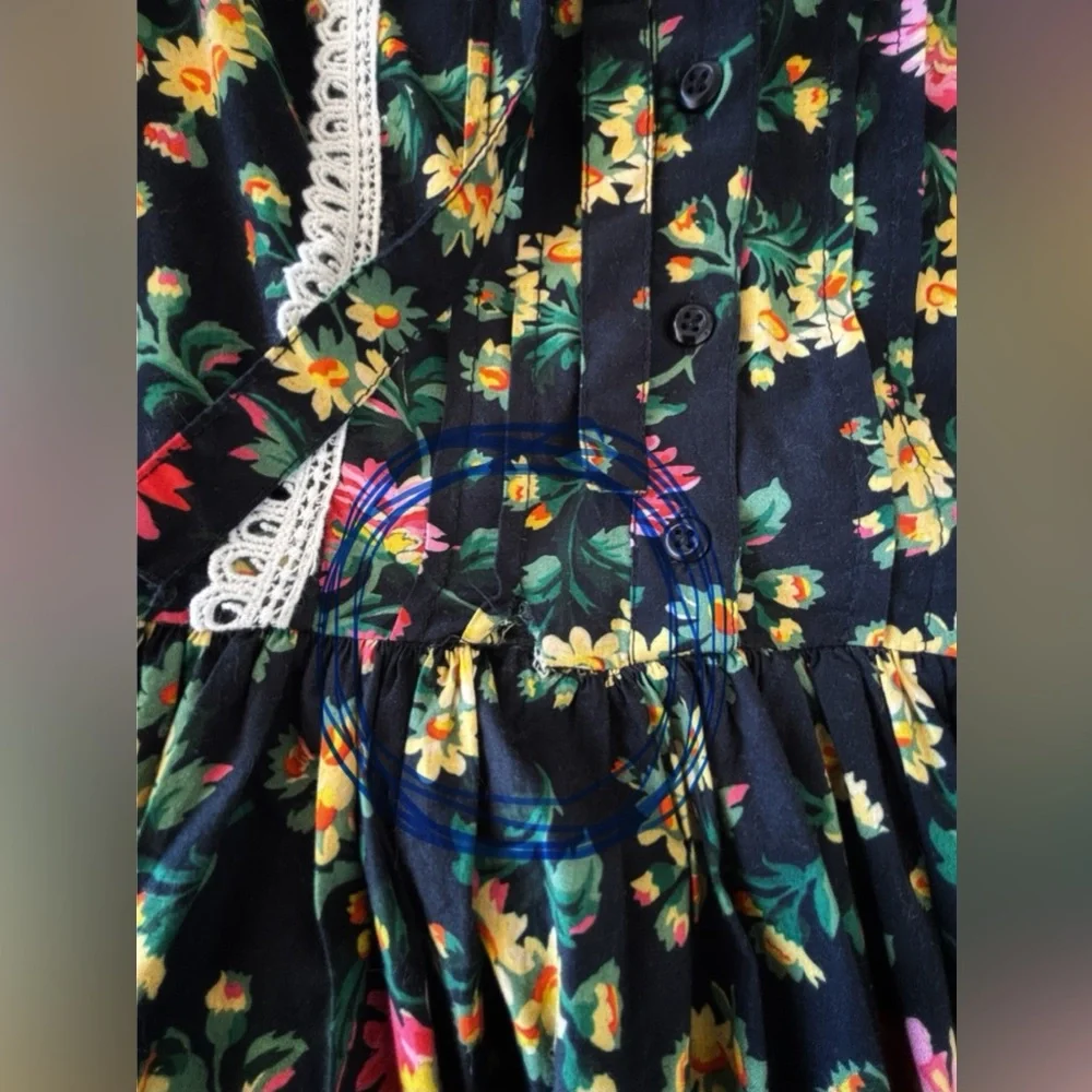 Batsheva x Laura Ashley black floral print dress - Picture 6 of 10